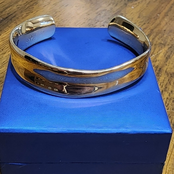 Pandora Organically Shaped Broad Open Bangle 14k gold plating - Picture 6 of 7